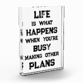 Das Leben ist... Funny Motivierend Zitat Fotoblock (Links)