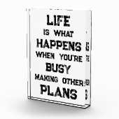 Das Leben ist... Funny Motivierend Zitat Fotoblock (Rechts)