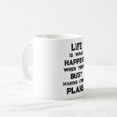 Das Leben ist... Funny Motivierend Zitat Kaffeetasse (Vorderseite Links)