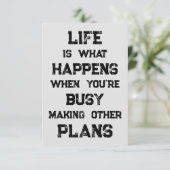 Das Leben ist... Funny Motivierend Zitat Karte (Stehend Vorderseite)