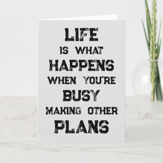 Das Leben ist... Funny Motivierend Zitat Karte (Vorderseite)