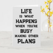 Das Leben ist... Funny Motivierend Zitat Karte (Gelbe Blume)