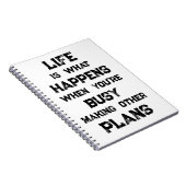 Das Leben ist... Funny Motivierend Zitat Notizblock (Rechte Seite)