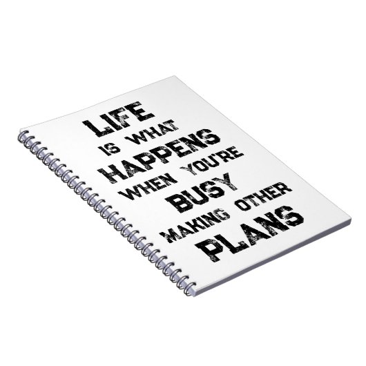 Das Leben ist... Funny Motivierend Zitat Notizblock (Rechte Seite)