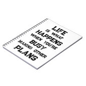 Das Leben ist... Funny Motivierend Zitat Notizblock (Linke Seite)