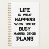 Das Leben ist... Funny Motivierend Zitat Planer (Vorderseite)