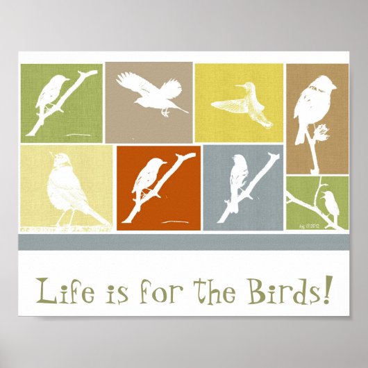 Das Leben ist für das Vogelplakat Poster (Vorne)