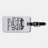 Das Leben ist für gute Freunde, große Abenteuer. Gepäckanhänger (Vorderseite horizontal)