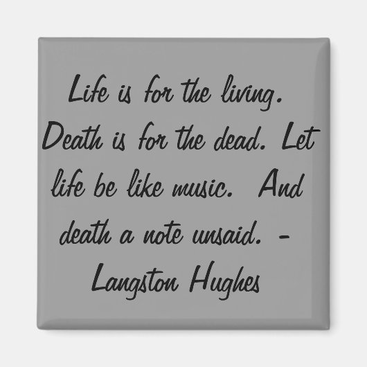 Das Leben ist fürs Leben... Magnet (Vorne)