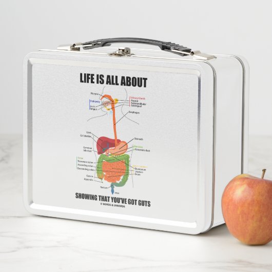 Das Leben ist ganz über das Zeigen, dass Sie Metall Brotdose (Beispiel)