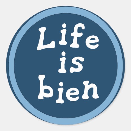 Das Leben ist geeint Runder Aufkleber (Vorderseite)