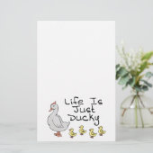 Das Leben ist gerade Ducky Briefpapier (Stehend Vorderseite)