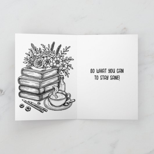 Das Leben ist gerade ein wenig verrückt | Farbseit Dankeskarte (Innenseite)