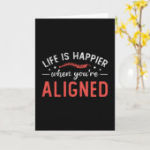 Das Leben ist glücklicher, wenn man als Chiroprakt Karte (Gelbe Blume)