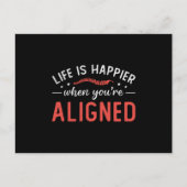 Das Leben ist glücklicher, wenn man als Chiroprakt Postkarte (Vorderseite)