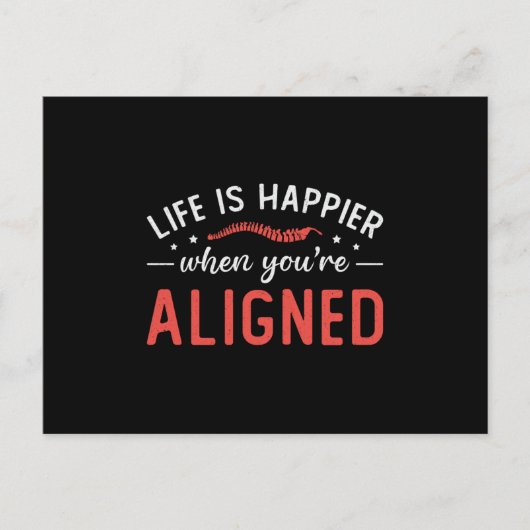 Das Leben ist glücklicher, wenn man als Chiroprakt Postkarte (Vorderseite)