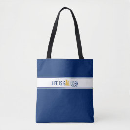 Das Leben ist Golden Dog Toto Bag - Navy Tasche