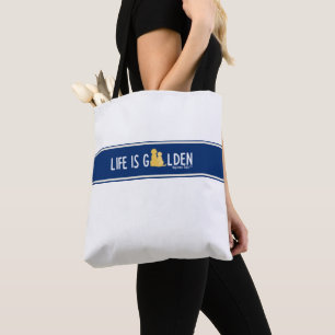Das Leben ist Golden Dog Tovel Bag - Weiß Tasche