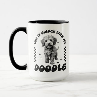 Das Leben ist golden mit meiner Doodle-Tasse - Zwe Tasse