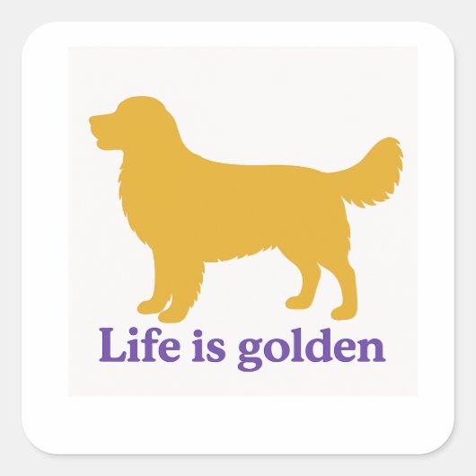 das Leben ist golden Sticker (Vorderseite)