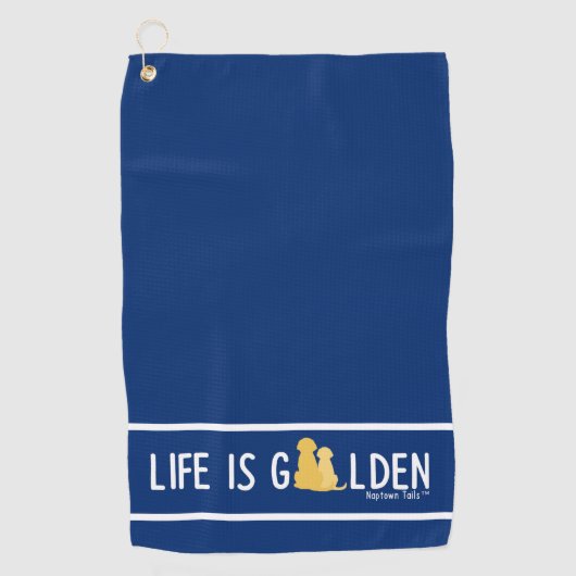 Das Leben ist Goldenes Golfhandtuch (Vorderseite)