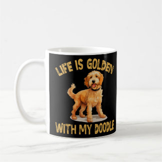 Das Leben ist goldgelb mit meinem Doodle - Goldend Kaffeetasse