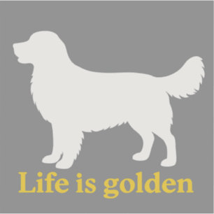 Das Leben ist goldig mit einem Retriever Aufkleber