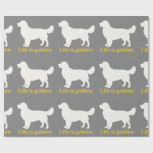 Das Leben ist goldig mit einem Retriever Geschenkpapier