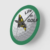 Das Leben ist Golf Flag Golfball Grüne Uhr (Winkel)