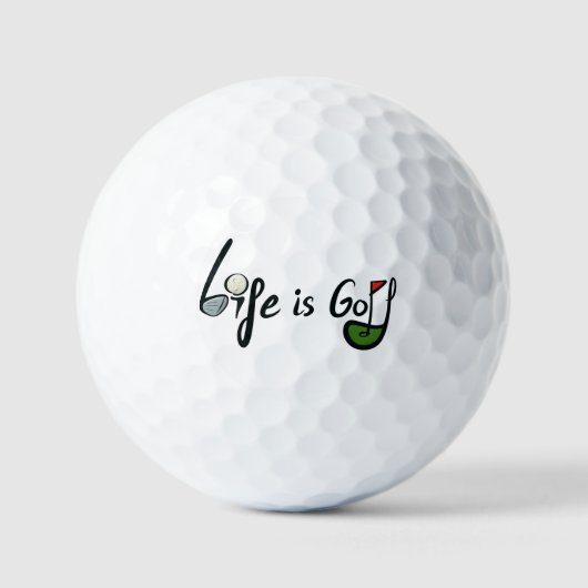 Das Leben ist Golf - Funny Golf Lover Zitat Design Golfball (Vorderseite)