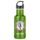 Das Leben ist Golf-Golfspieler-Ball-T-Shirt Edelstahlflasche (Vorderseite)