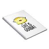 Das Leben ist Gouda Funny Positive Käse Pun Notizblock (Rechte Seite)