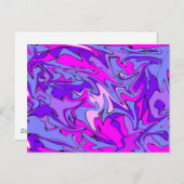 Das Leben ist Groovy, Mann! Coole Retro Funky Line Postkarte (Vorne/Hinten)