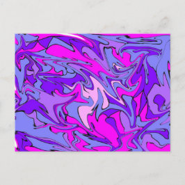 Das Leben ist Groovy, Mann! Coole Retro Funky Line Postkarte