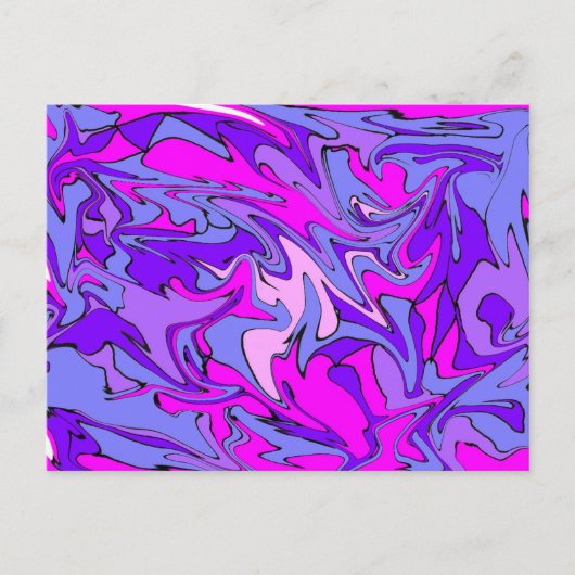 Das Leben ist Groovy, Mann! Coole Retro Funky Line Postkarte (Vorderseite)