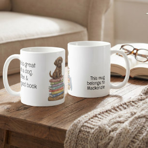 Das Leben ist großartig mit einem Hund und einem g Kaffeetasse
