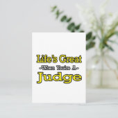 Das Leben ist großartig... Richter Postkarte (Stehend Vorderseite)