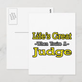 Das Leben ist großartig... Richter Postkarte (Vorne/Hinten)