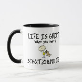 Das Leben ist große Schutzhund Tasse (Links)