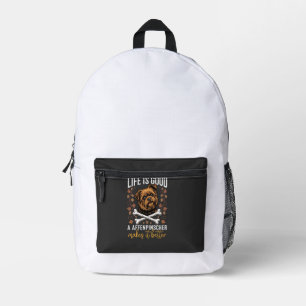 Das Leben ist gut Affenpinscher Hund gekreuzte Kno Bedruckter Rucksack