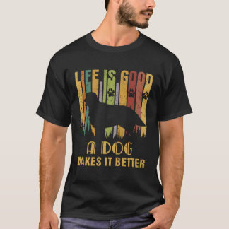 Das Leben ist gut, ein Hund macht es Vintager T-Shirt