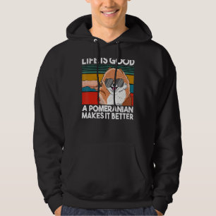 Das Leben ist gut, ein Spitz macht es besser Hoodie