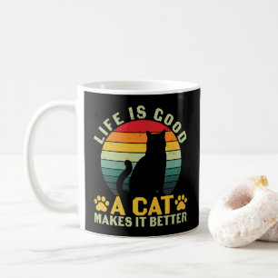 Das Leben ist gut, eine Katze macht es zu einer be Kaffeetasse