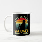 Das Leben ist gut, eine Katze macht es zu einer be Kaffeetasse (Links)