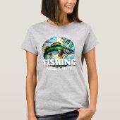 Das Leben ist gut Fischen T-Shirt (Vorderseite)