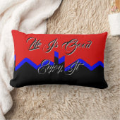 Das Leben ist gut Genießen es roten schwarzen Lumb Lendenkissen (Decke)