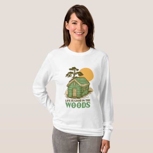 Das Leben ist gut im Wald T-Shirt (Vorne ganz)
