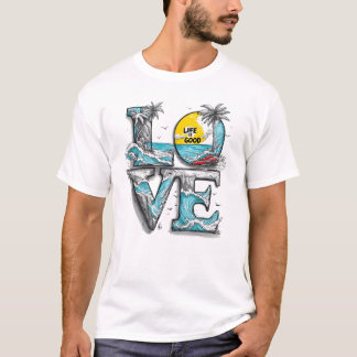 Das Leben ist gut, liebe den Strand | Tropische Oz T-Shirt