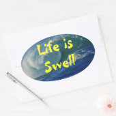 Das Leben ist gut Ovaler Aufkleber (Umschlag)