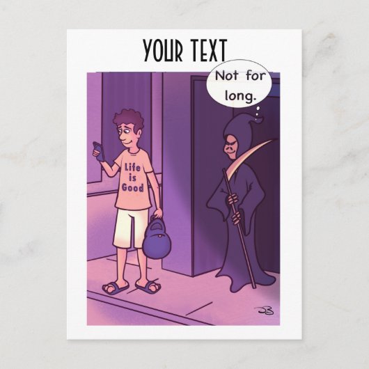 Das Leben ist gut Postkarte (Vorderseite)